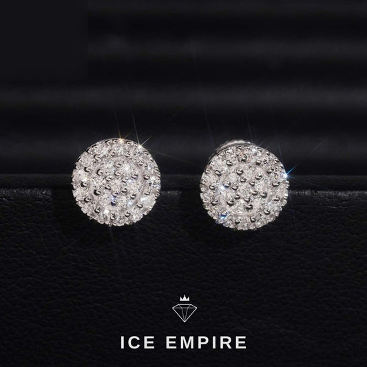 Iced Out Rose Gold Plated Earrings