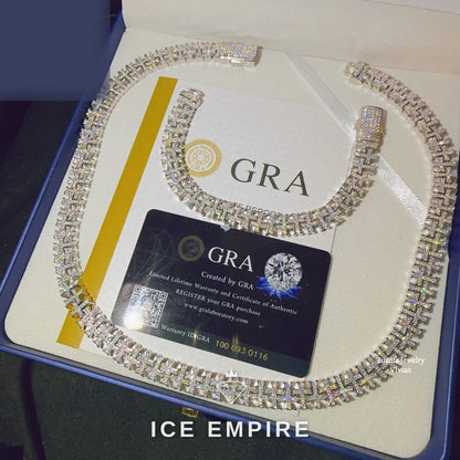 Iced Out Rose Gold Plated Moissanite Cuban Chain