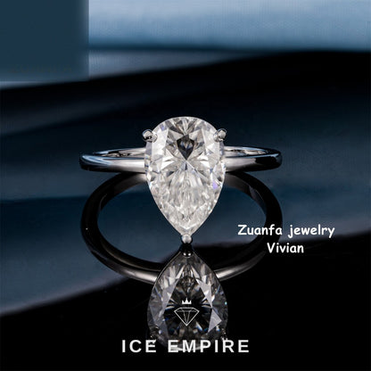 Iced Out 925 Silver Moissanite Ring