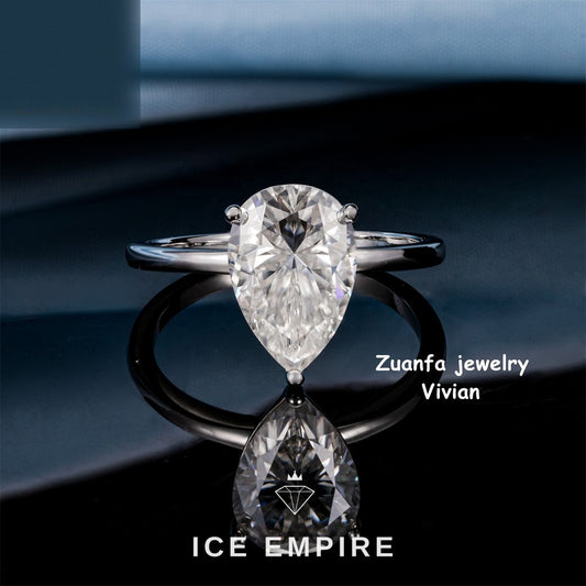 Iced Out 925 Silver Moissanite Ring