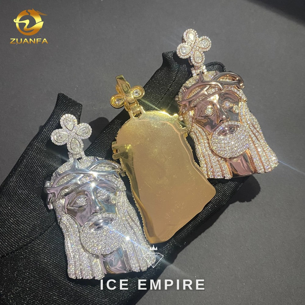 Iced Out Rose Gold Plated Moissanite Pendant