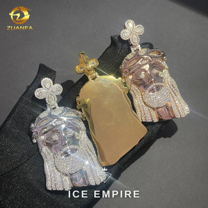Iced Out Rose Gold Plated Moissanite Pendant