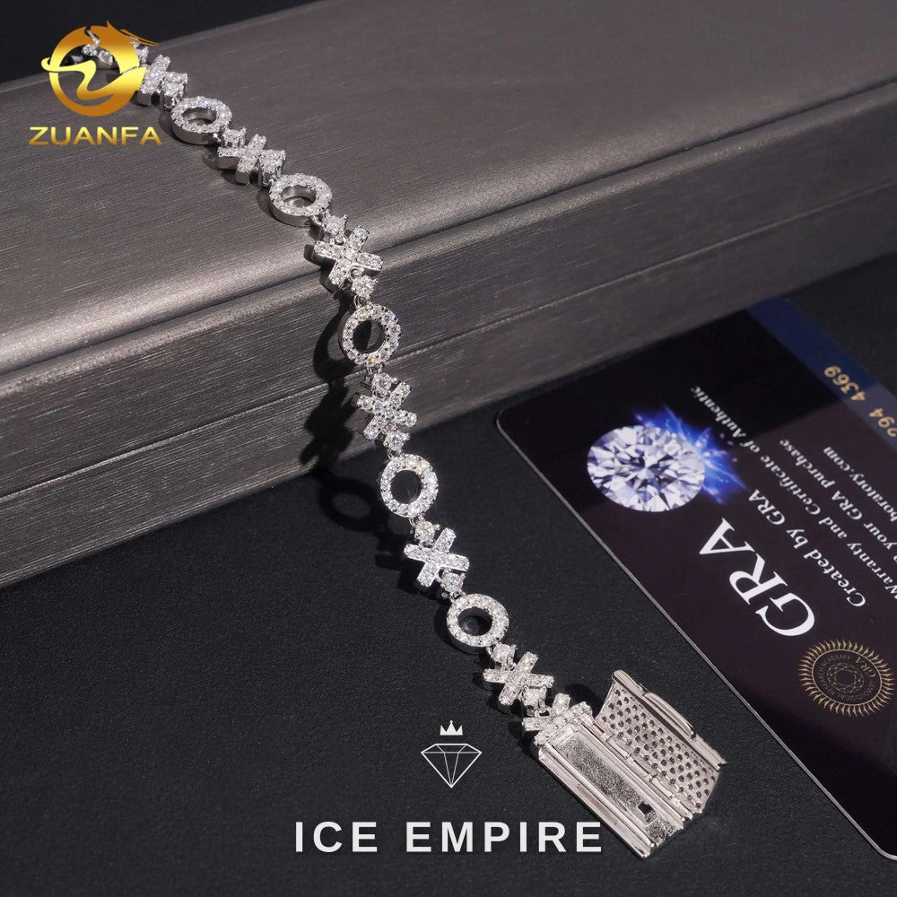 Iced Out 925 Silver Moissanite Cuban Chain