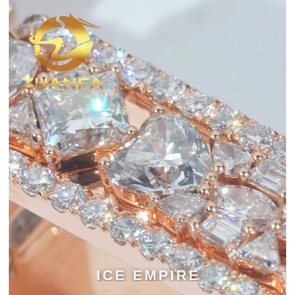 Iced Out Rose Gold Plated Pendant