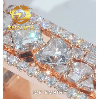 Iced Out Rose Gold Plated Pendant