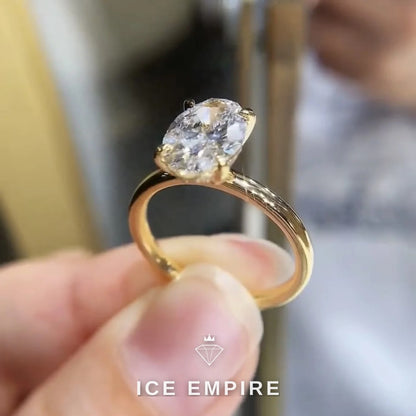 Iced Out 14K Gold Lab Grown Diamond Ring