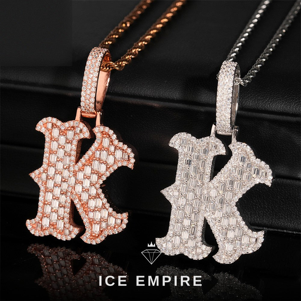 Iced Out Rose Gold Plated Moissanite Pendant