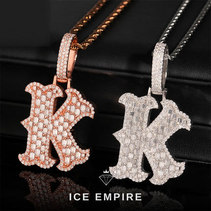 Iced Out Rose Gold Plated Moissanite Pendant