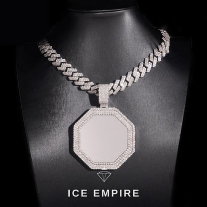 Iced Out Rose Gold Plated Moissanite Pendant