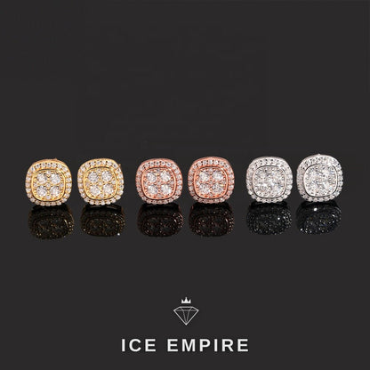 Iced Out 925 Silver Moissanite Earrings