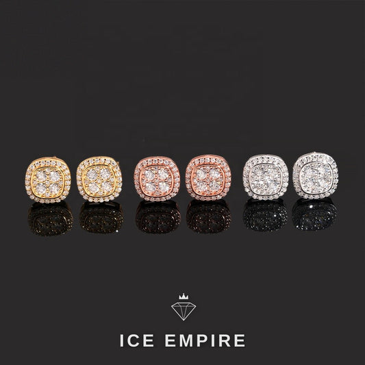 Iced Out 925 Silver Moissanite Earrings
