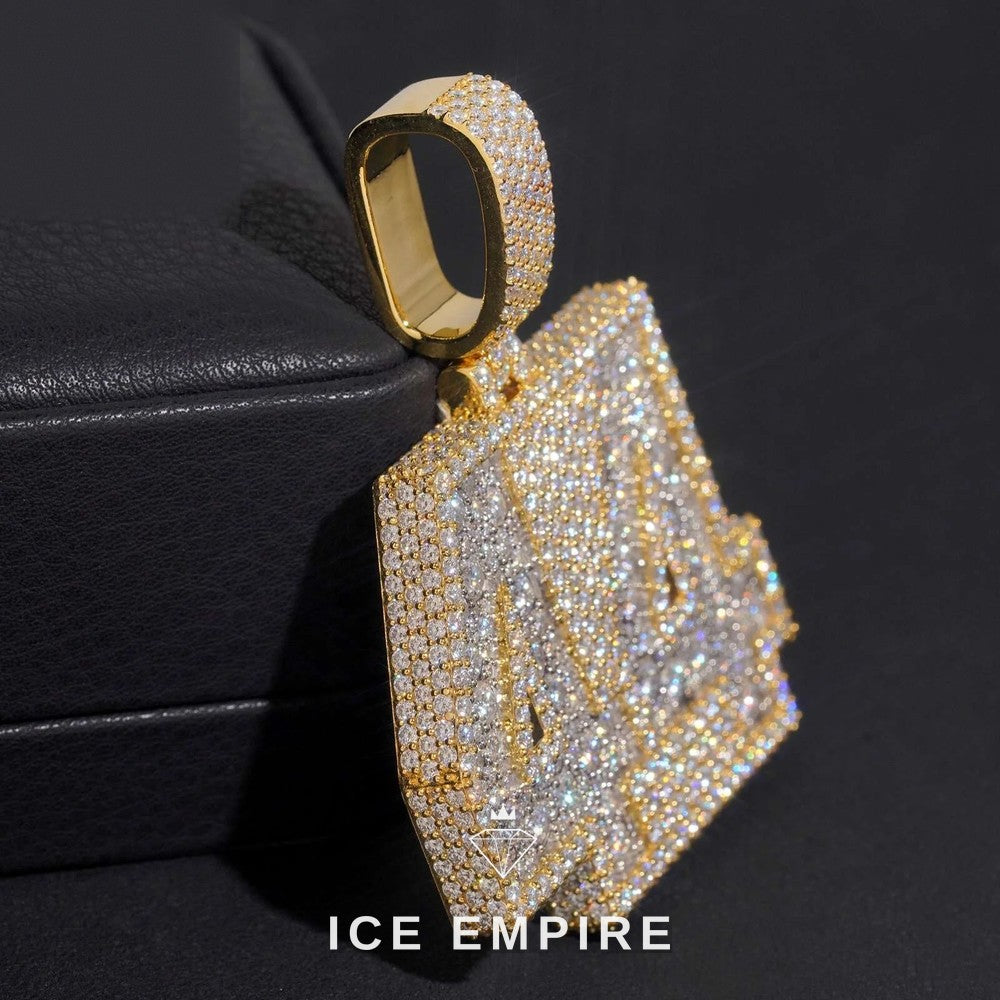 Iced Out Gold Plated Moissanite Pendant