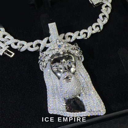Iced Out 925 Silver Moissanite Pendant