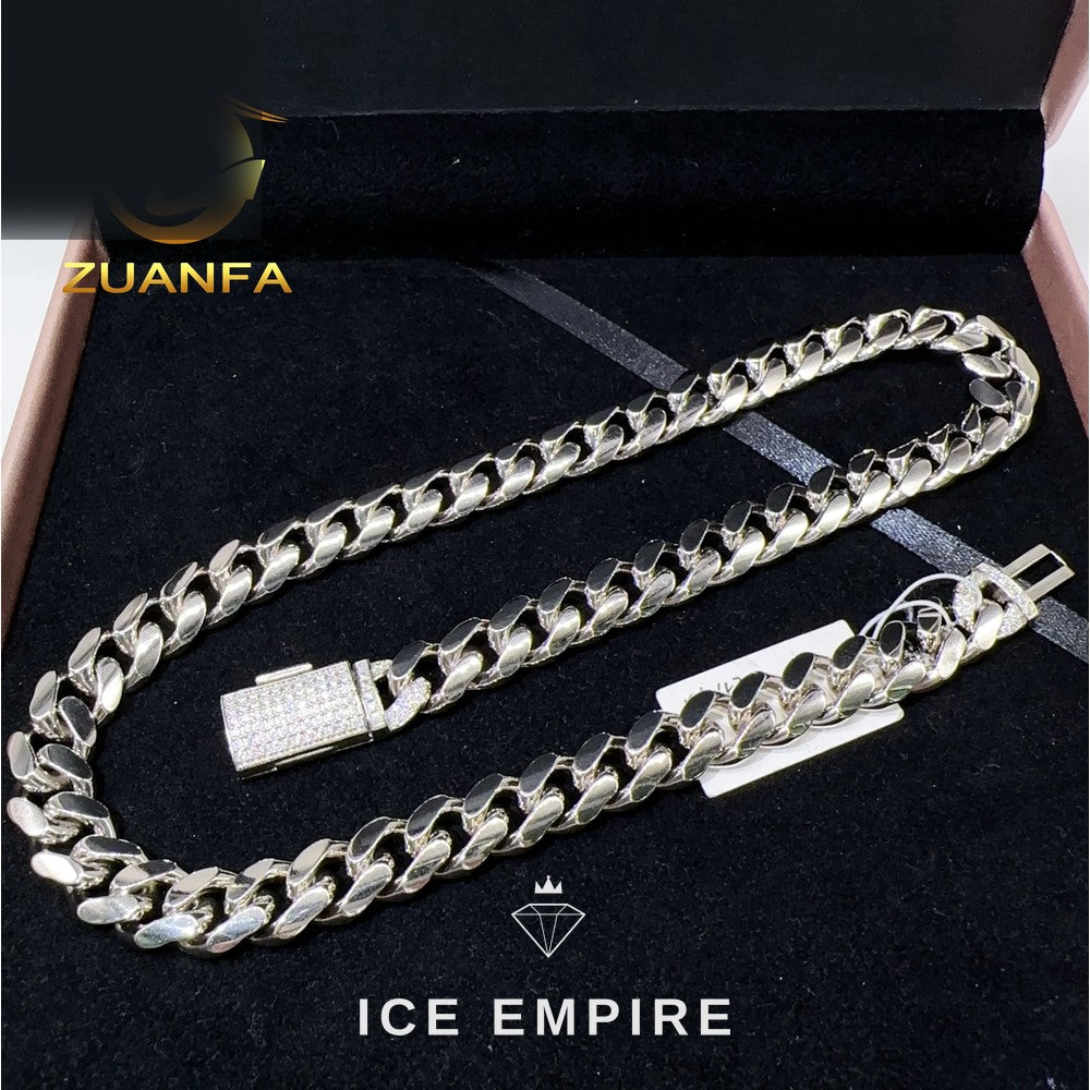 Iced Out Gold Plated Moissanite Cuban Chain