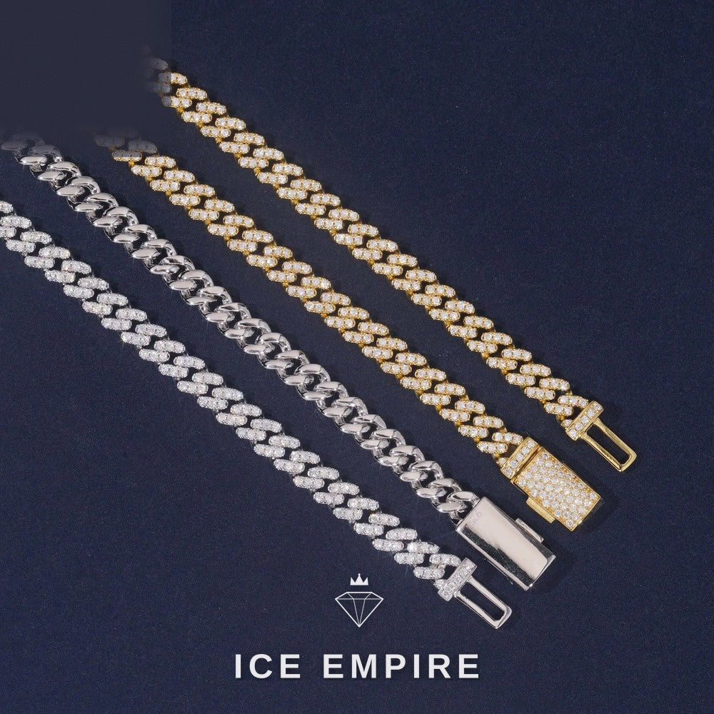 Iced Out Rose Gold Plated Moissanite Cuban Chain