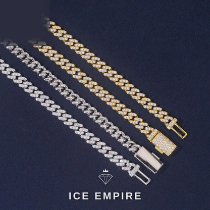 Iced Out Rose Gold Plated Moissanite Cuban Chain