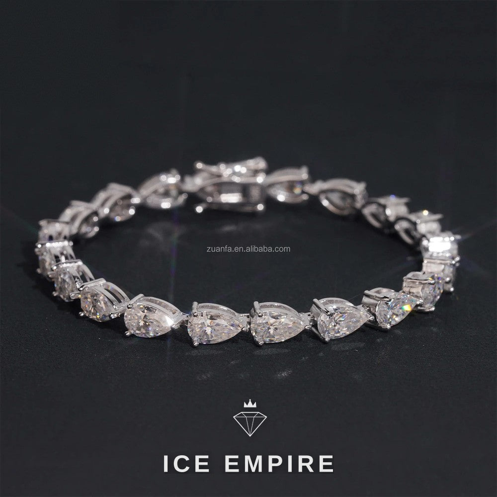 Iced Out 925 Silver Moissanite Tennis Chain