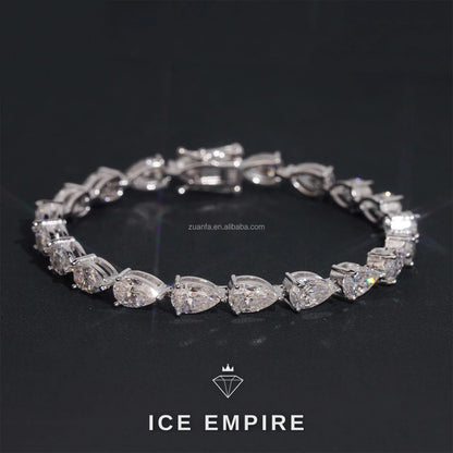 Iced Out 925 Silver Moissanite Tennis Chain