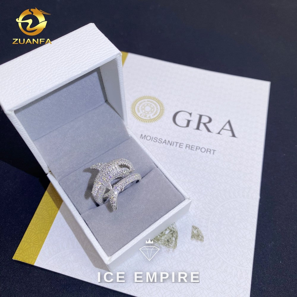 Iced Out 925 Silver Moissanite Ring