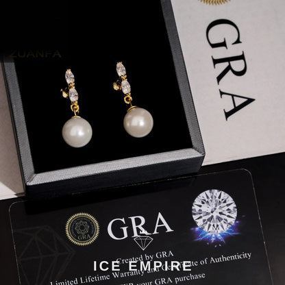 Iced Out Rose Gold Plated Moissanite Earrings