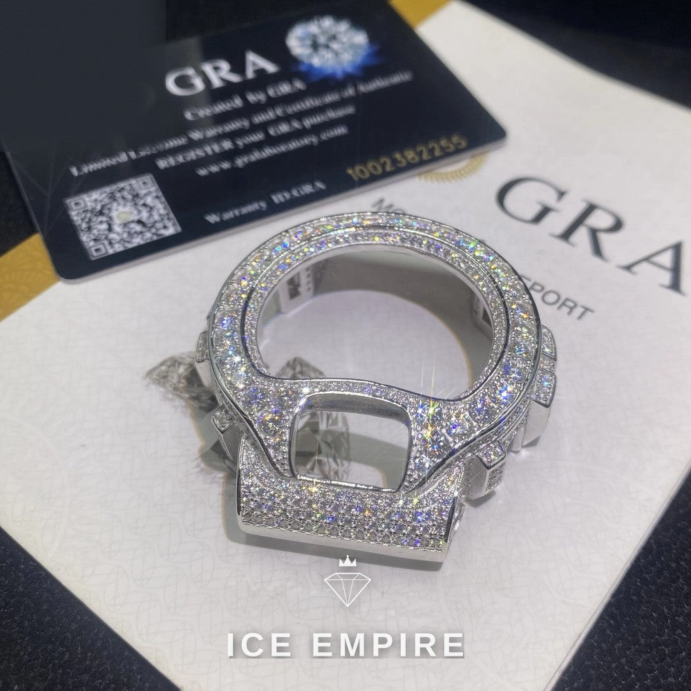 Iced Out 925 Silver Moissanite Watch