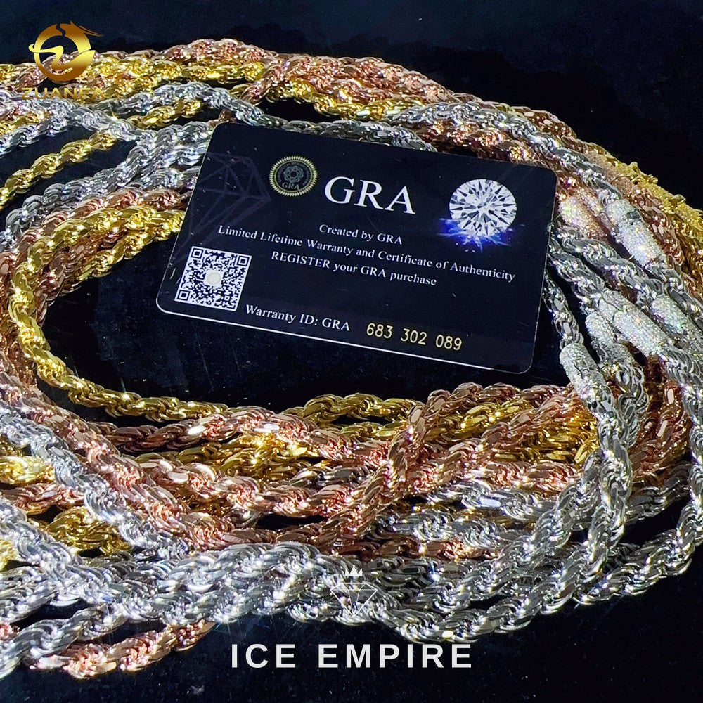 Iced Out Rose Gold Plated Moissanite Cuban Chain