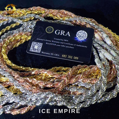 Iced Out Rose Gold Plated Moissanite Cuban Chain