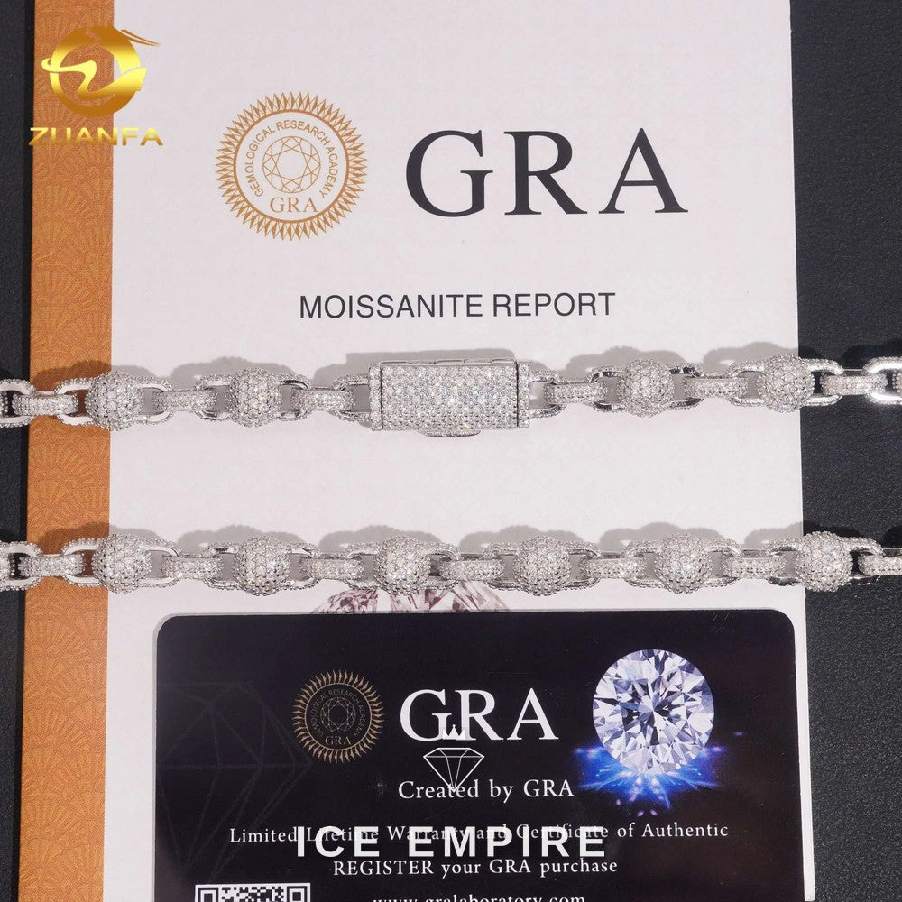 Iced Out Rose Gold Plated Moissanite Cuban Chain