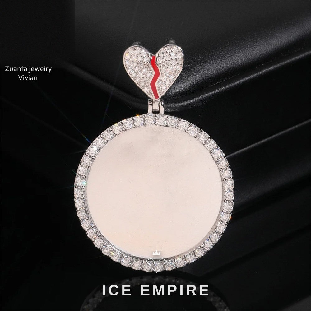 Iced Out Cross 925 Silver Moissanite Pendant