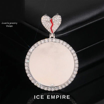 Iced Out Cross 925 Silver Moissanite Pendant