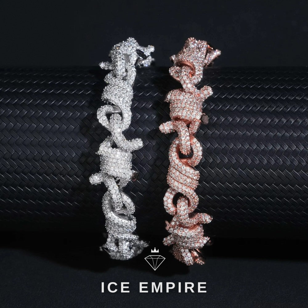 Iced Out 925 Silver Moissanite Cuban Chain
