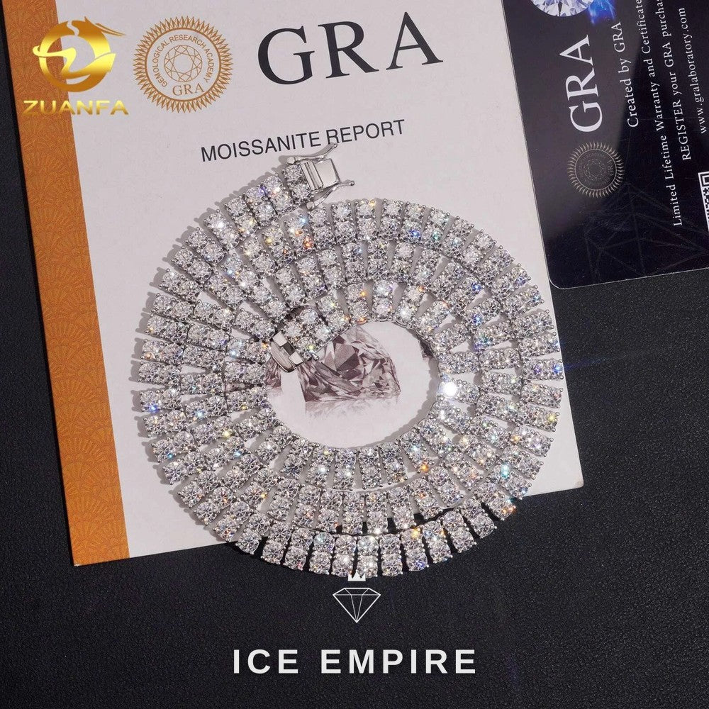 Iced Out Rose Gold Plated Moissanite Cuban Chain