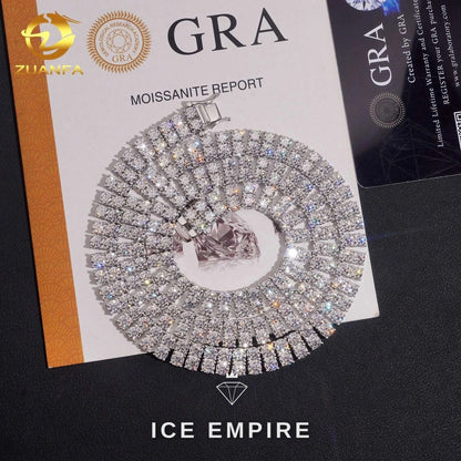 Iced Out Rose Gold Plated Moissanite Cuban Chain