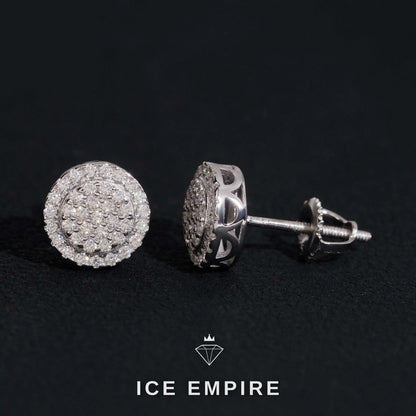 Iced Out 925 Silver Moissanite Stud Earrings