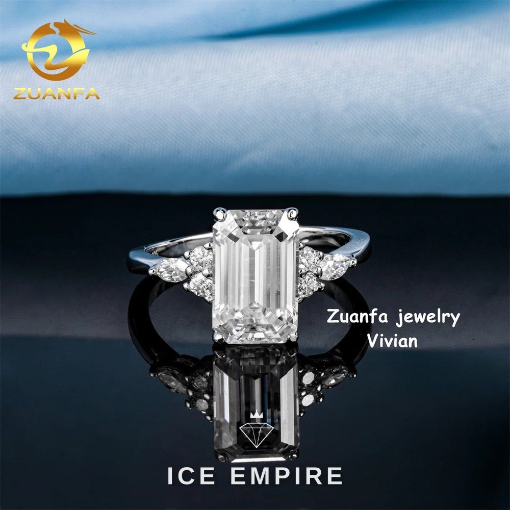 Iced Out Rose Gold Plated Moissanite Ring