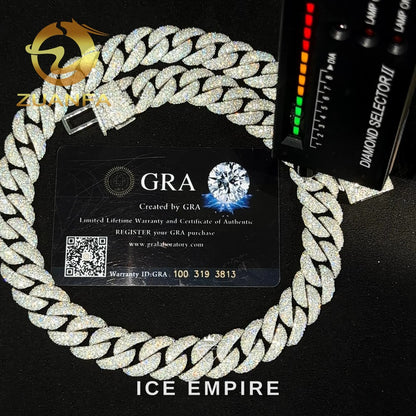 Iced Out Rose Gold Plated Moissanite Cuban Chain