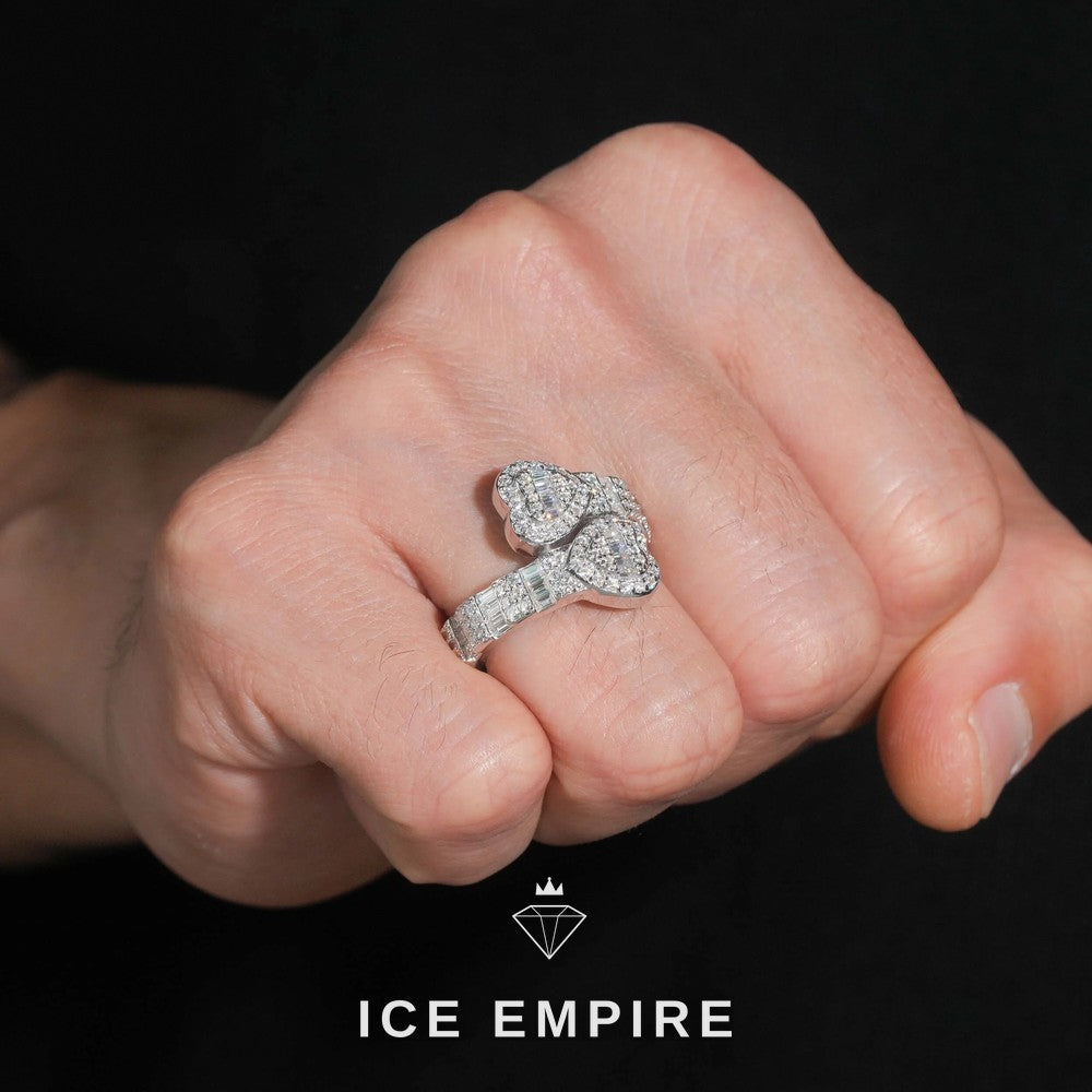 Iced Out Heart 925 Silver Lab Grown Diamond Pendant