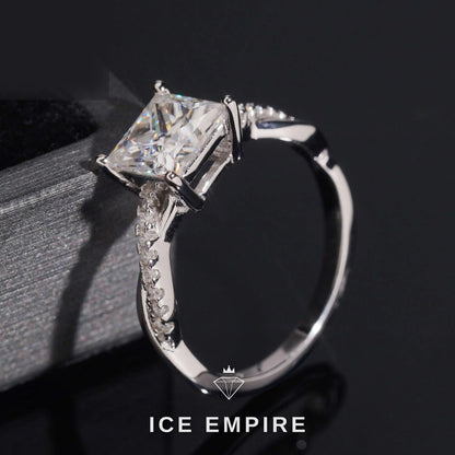 Iced Out Gold Plated Moissanite Wedding Band
