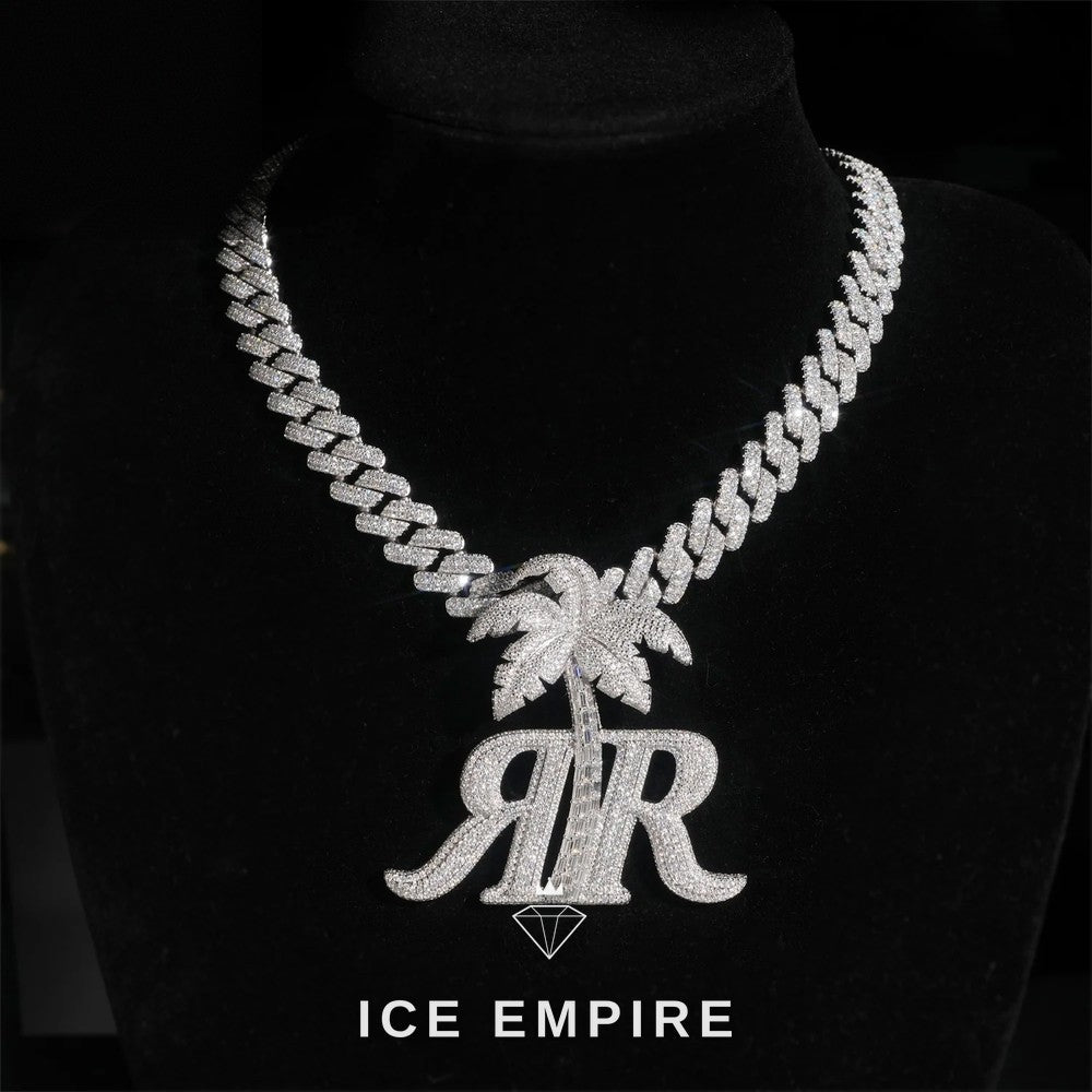 Iced Out Rose Gold Plated Moissanite Cuban Chain