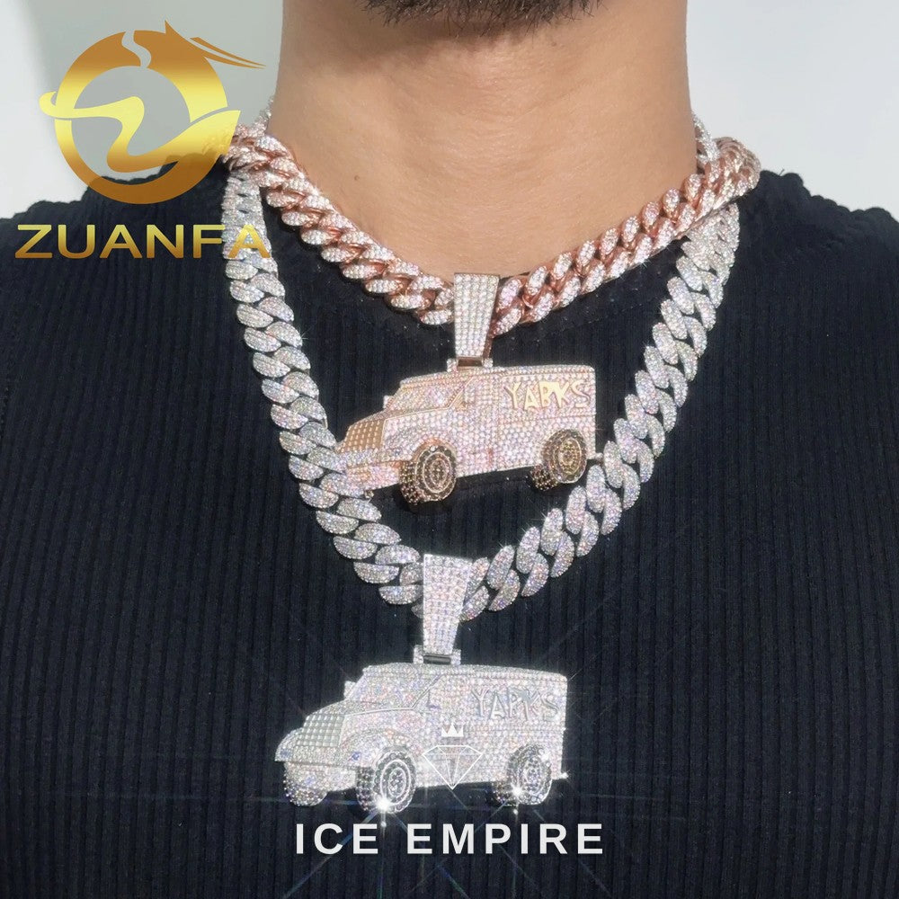 Iced Out Rose Gold Plated Pendant