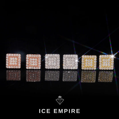 Iced Out 925 Silver Moissanite Earrings