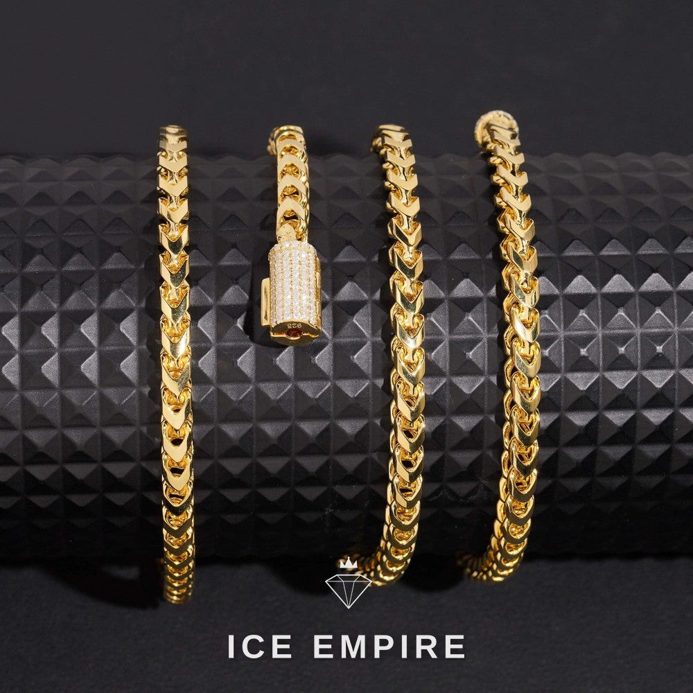 Iced Out Rose Gold Plated Moissanite Cuban Chain