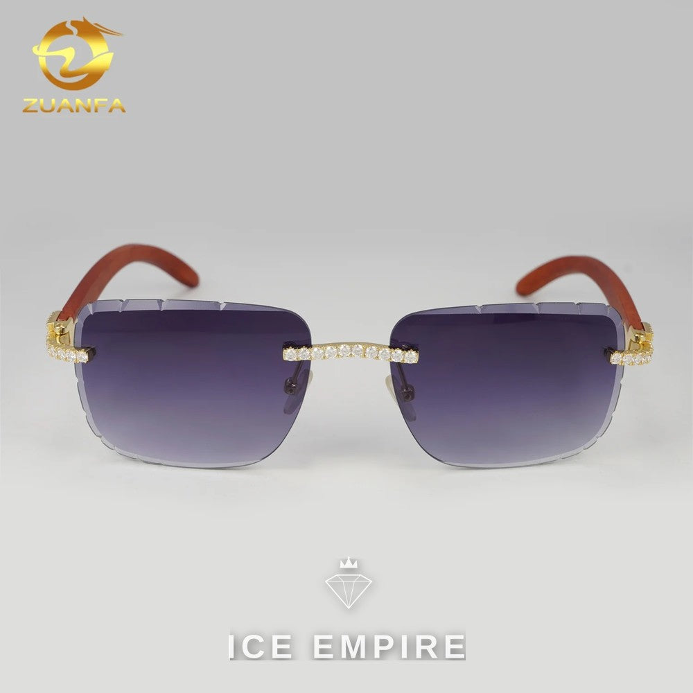 Iced Out 925 Silver Moissanite Glasses