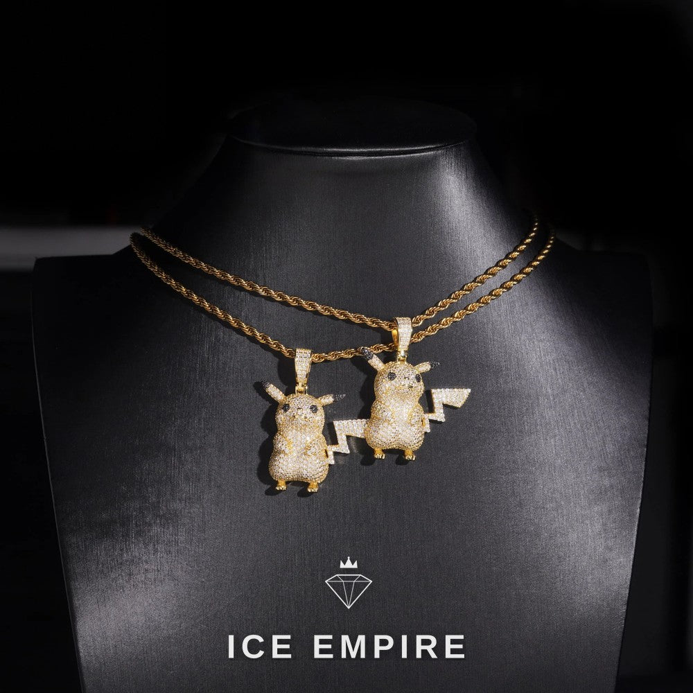 Iced Out Rose Gold Plated Moissanite Pendant