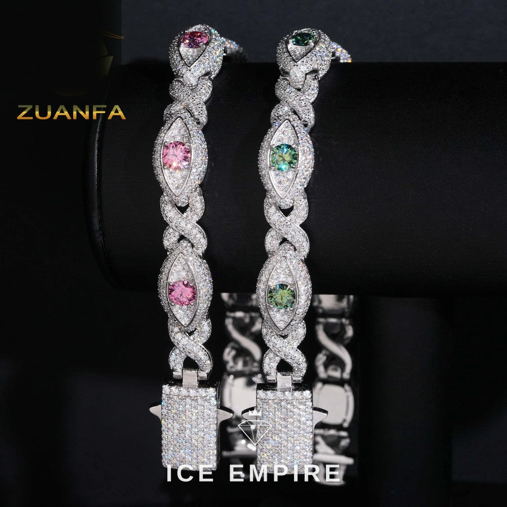 Iced Out 925 Silver Moissanite Bracelet