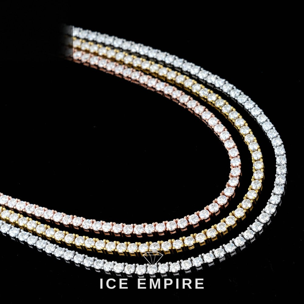 Iced Out Cross Rose Gold Plated Moissanite Pendant