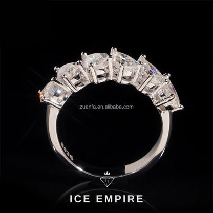 Iced Out 925 Silver Moissanite Ring
