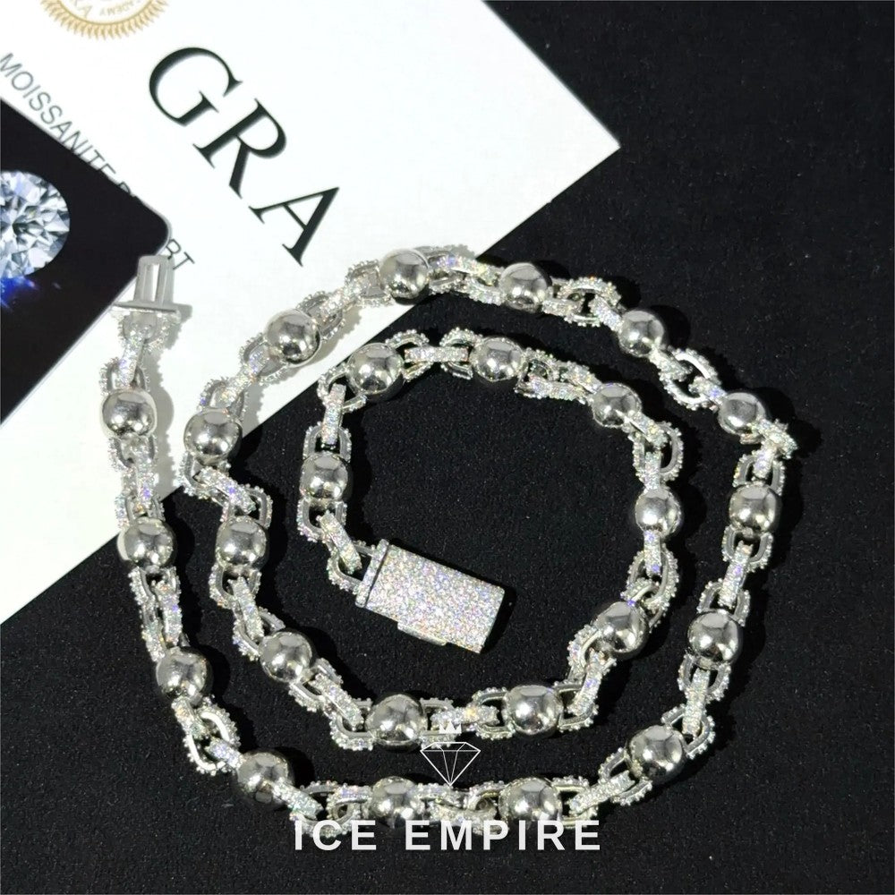 Iced Out Rose Gold Plated Moissanite Cuban Chain