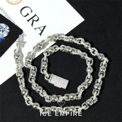 Iced Out Rose Gold Plated Moissanite Cuban Chain