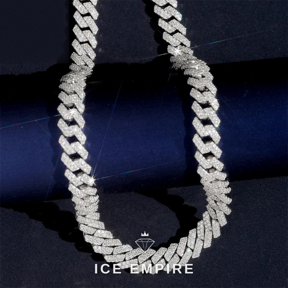 Iced Out Rose Gold Plated Moissanite Cuban Chain